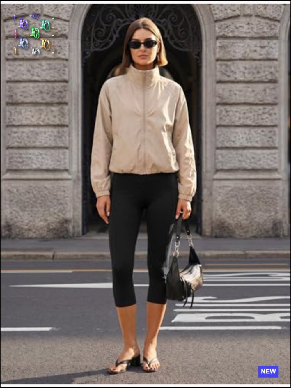 High Waisted Capri Leggings with Pockets for Yoga Gym Athletic Workout - Picture 3 of 7